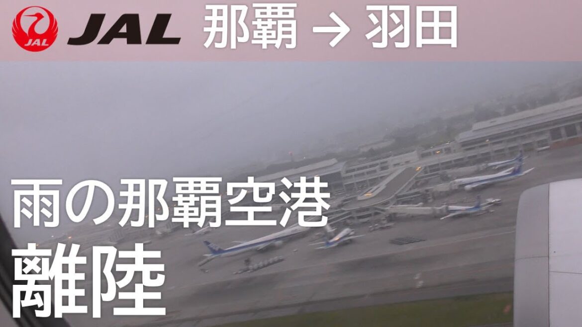 【雨の那覇空港Rwy36R離陸】日本航空918便、那覇空港→羽田空港 Takeoff at Naha Airport