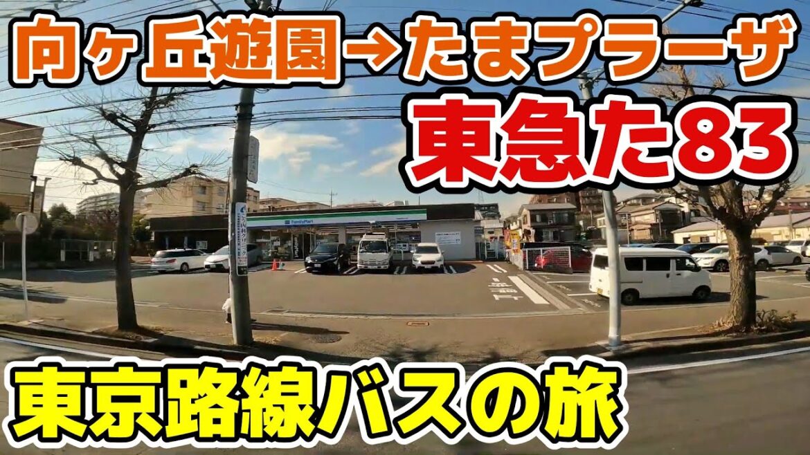 【東急/た83系統】向ヶ丘遊園駅⇒たまプラーザ駅 多摩区 横浜市 川崎市 東京バス旅 tokyo cityscape bus trip kawasaki yokohama japan