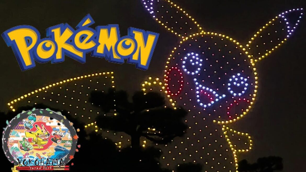 A spectacular show of 800 drones. Pokemon appear in the night sky of Yokohama! A spectacular show of 800 drones. Pokemon appear in the night sky of Yokohama!