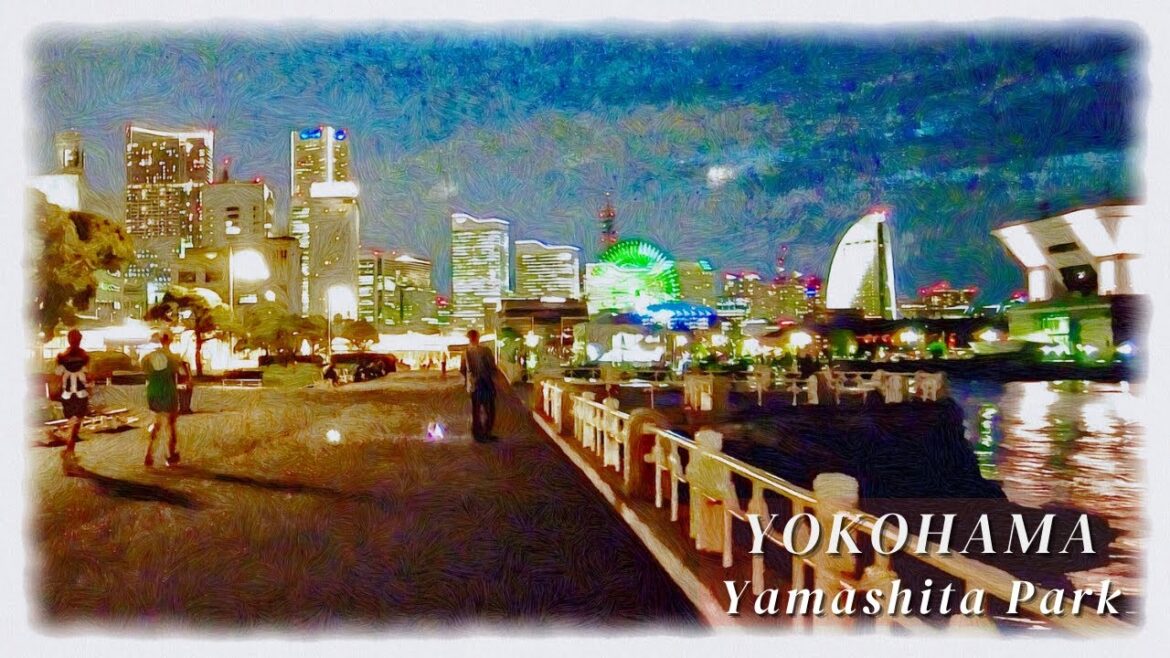 【4K Japan】Yokohama Yamashita Park ⛴ Night Walk ✨