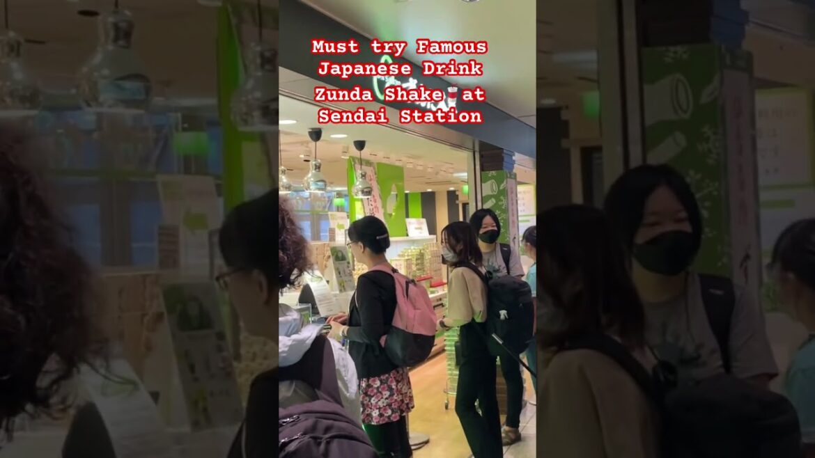 Famous Japanese Drink🥤Zunda Shake #drink #sendai #japan #travel  #food #foodie #foodlover #shorts