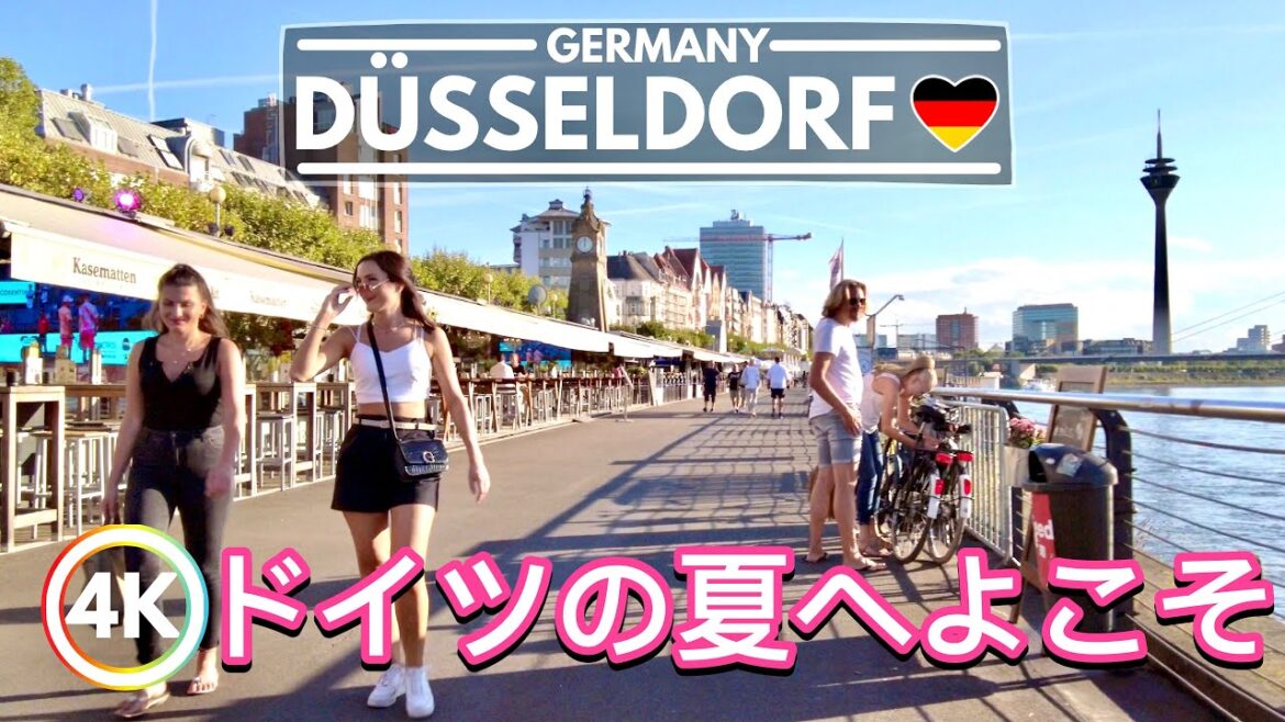 🇩🇪 Düsseldorf Germany in August ☀️ Finally Summer Returns in Germany - 4K 60FPS Walk