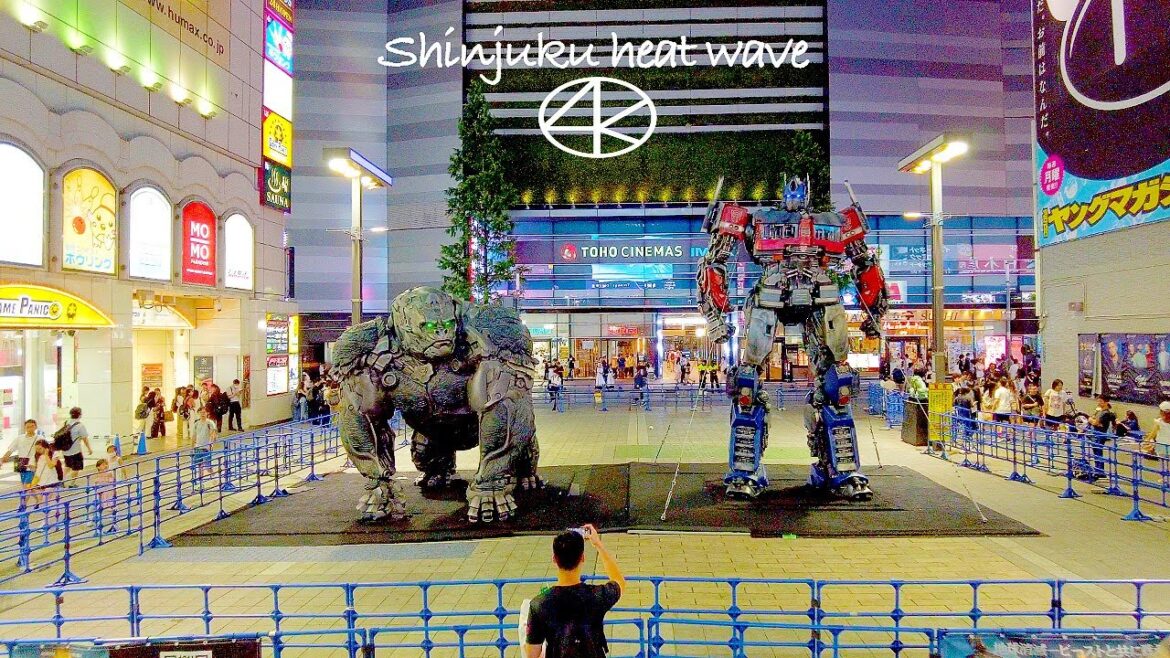 4K【夕暮れ新宿猛暑】新宿駅から歌舞伎町の夜 2023 東京 Japan