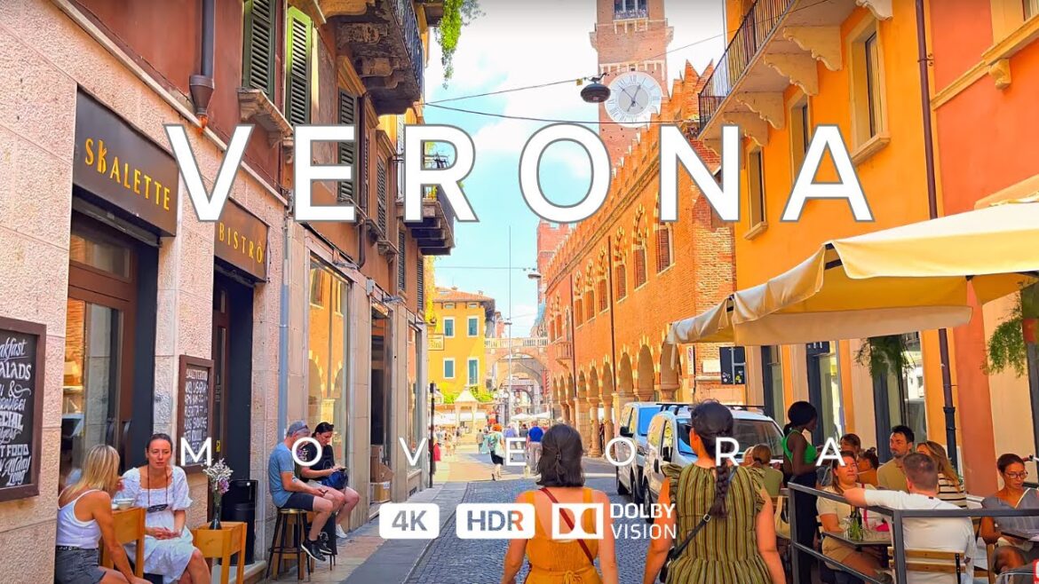 Verona, Italy 🇮🇹 Amazing Summer Walk ☀️ 2023 4k HDR 60fps Walking Tour ▶︎Captions