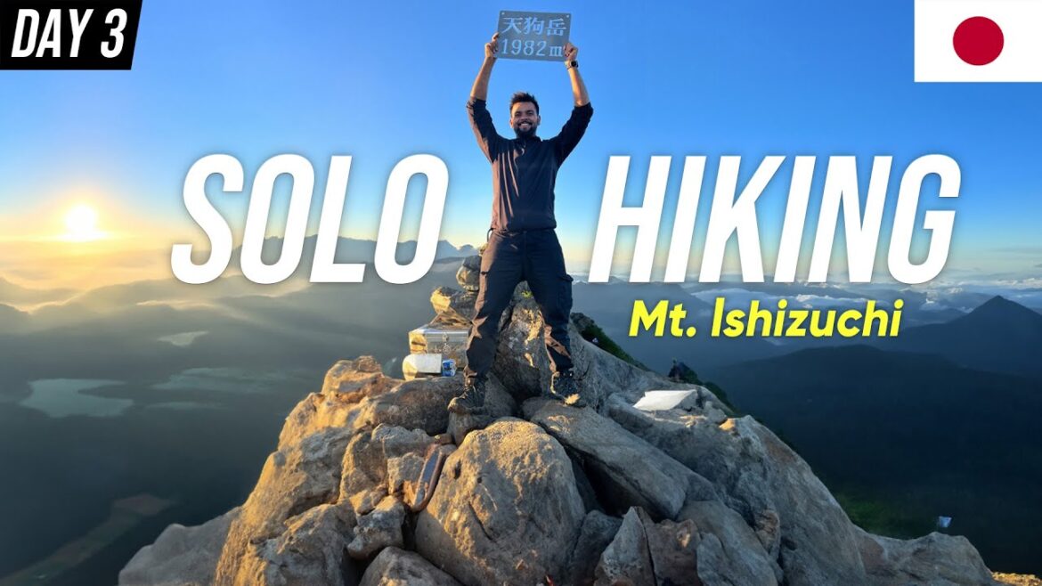 Solo Hiking in Japan Mt Ishizuchi II chain climbing II Day 3  II Indian in Japan II