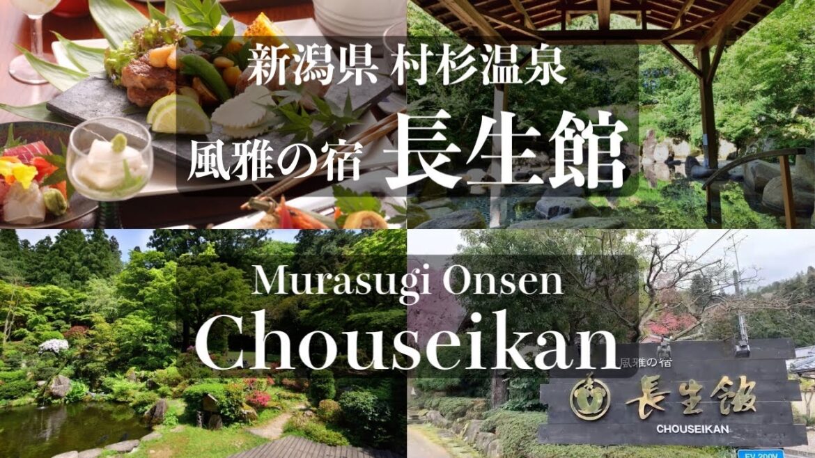 【新潟県/村杉温泉】大庭園・大露天風呂【風雅の宿 長生館】ショートバージョン