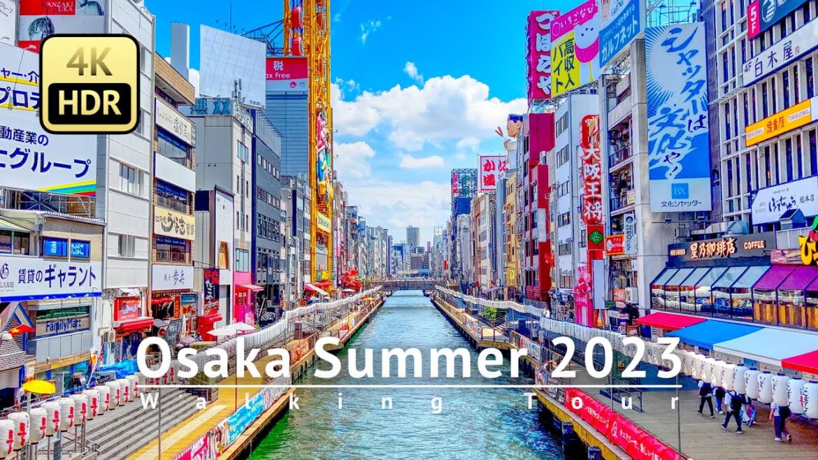 Osaka Summer 2023 Walking Tour - Osaka Japan [4K/HDR]
