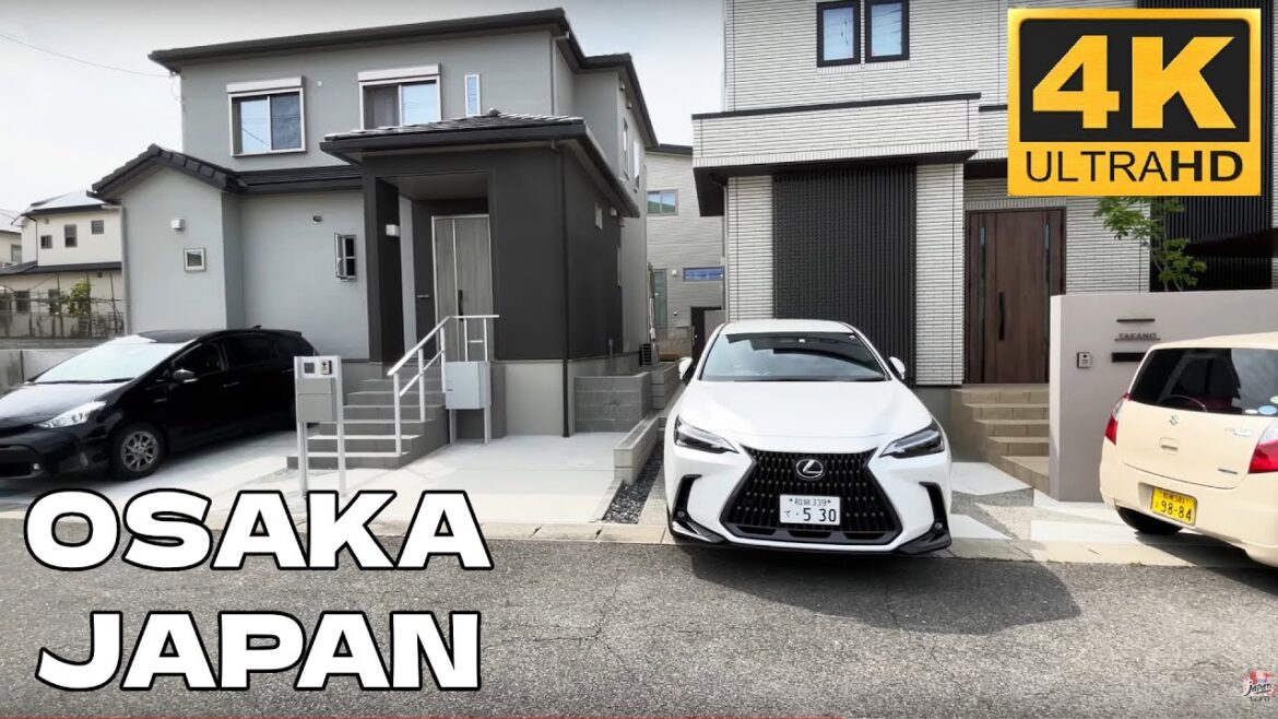 【4K】OSAKA JAPAN - Osaka Walk Around August Summer Morden House in Japanese Life Countryside