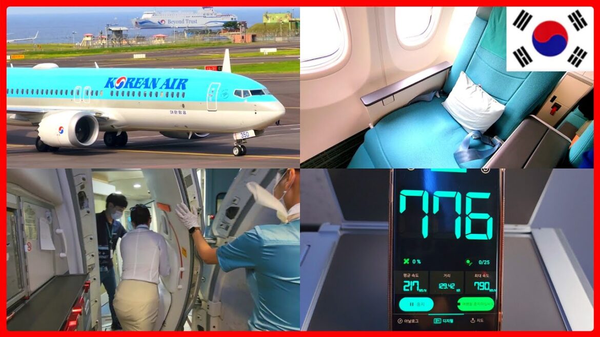 How about a Korean Air Business Class (Prestige) flight? Jeju to Busan