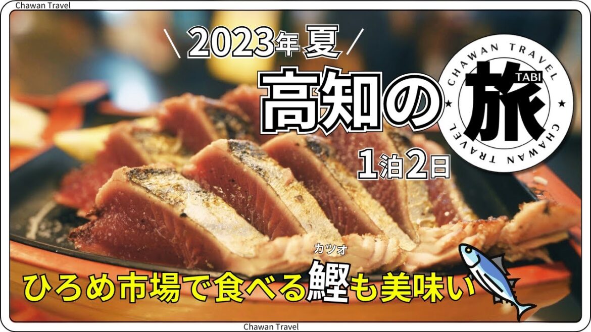 高知の旅 2023年夏「ひろめ市場で食べる絶品土佐カツオも美味い」はりまや橋・はりまや横丁・ちょんまげ高知本店