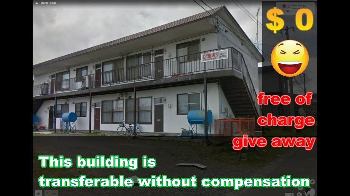 Selling an apartment for rent in Mombetsu, Hokkaido, Japan without compensation