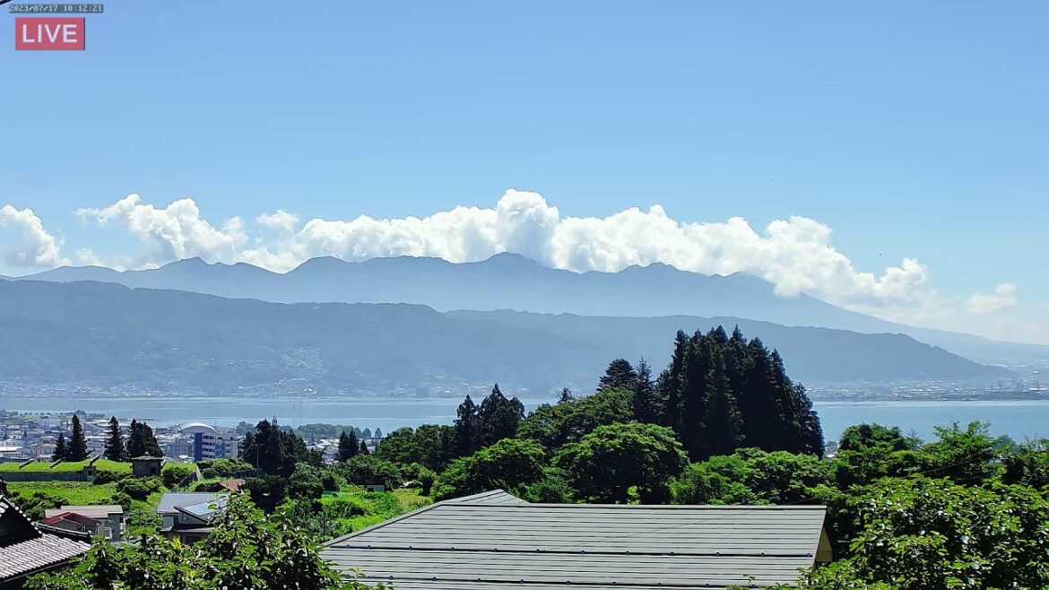 ４Ｋ【LIVE】諏訪湖八ヶ岳ライブカメラ１　信州　諏訪盆地　 Live stream in Lake Suwa　Nagano Japan