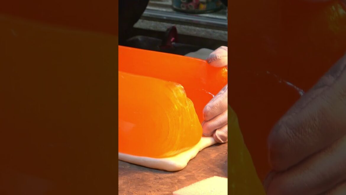 Fruit candy How to make "Orange" - PAPABUBBLE - japanese sweets #shorts #candy