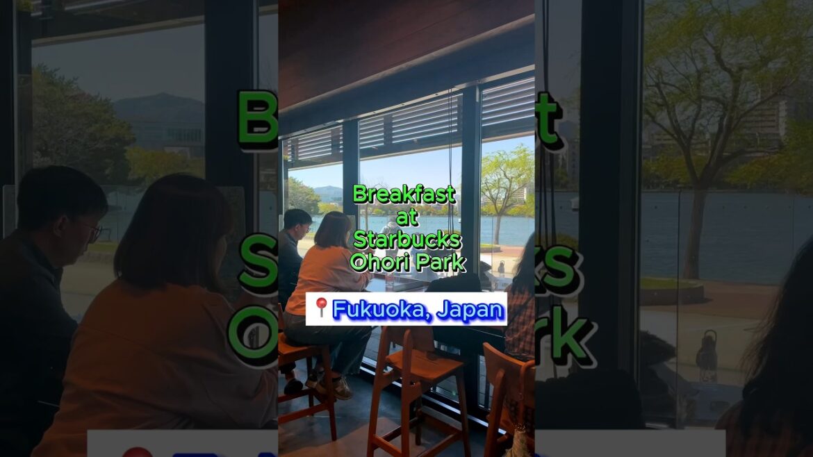 Solo Travel Vlog- What I had for Breakfast in Japan: Starbucks Ohori Park 日本 九州 福岡 #shorts