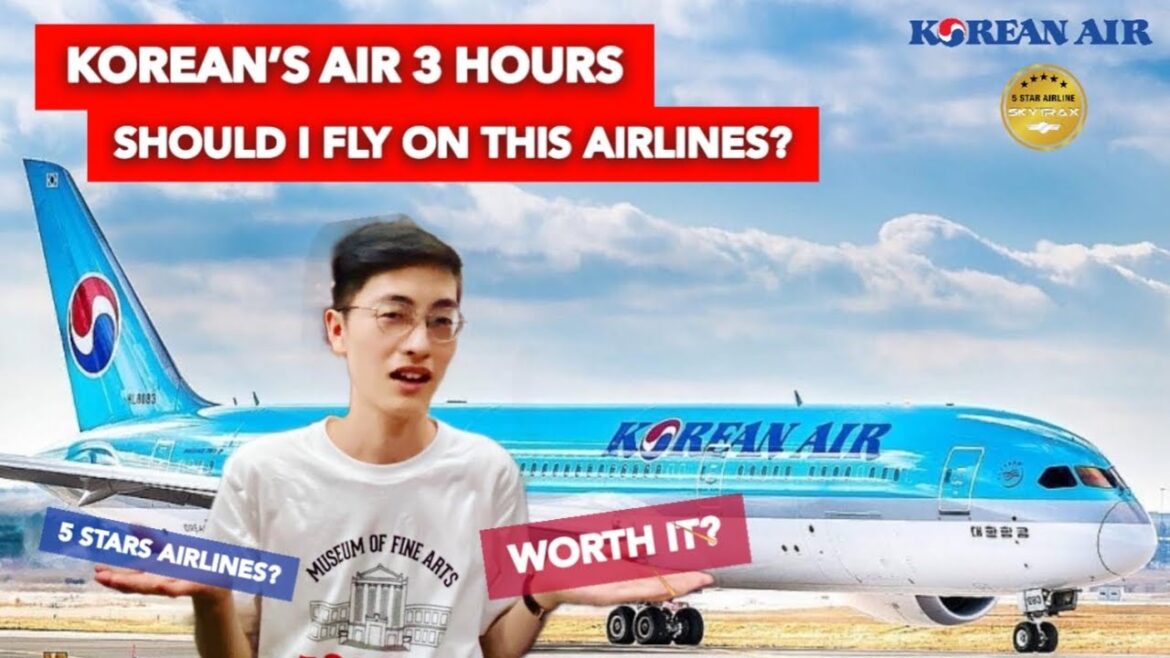3Hours in 5 Stars Korean Air Economy Class | Incheon - Hong Kong | Korean Air B787-9 Dreamliner