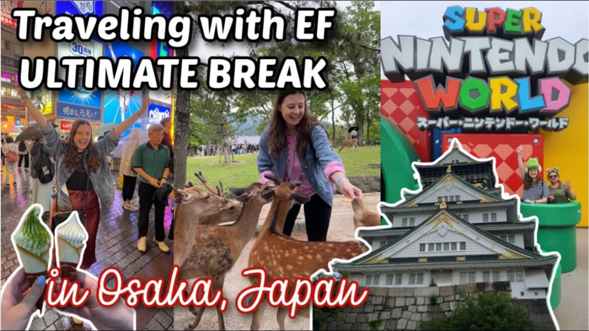 TRAVEL WITH ME TO JAPAN WITH EF ULTIMATE BREAK 🇯🇵 | Osaka, Nara Park, & Nintendo World Travel Vlog