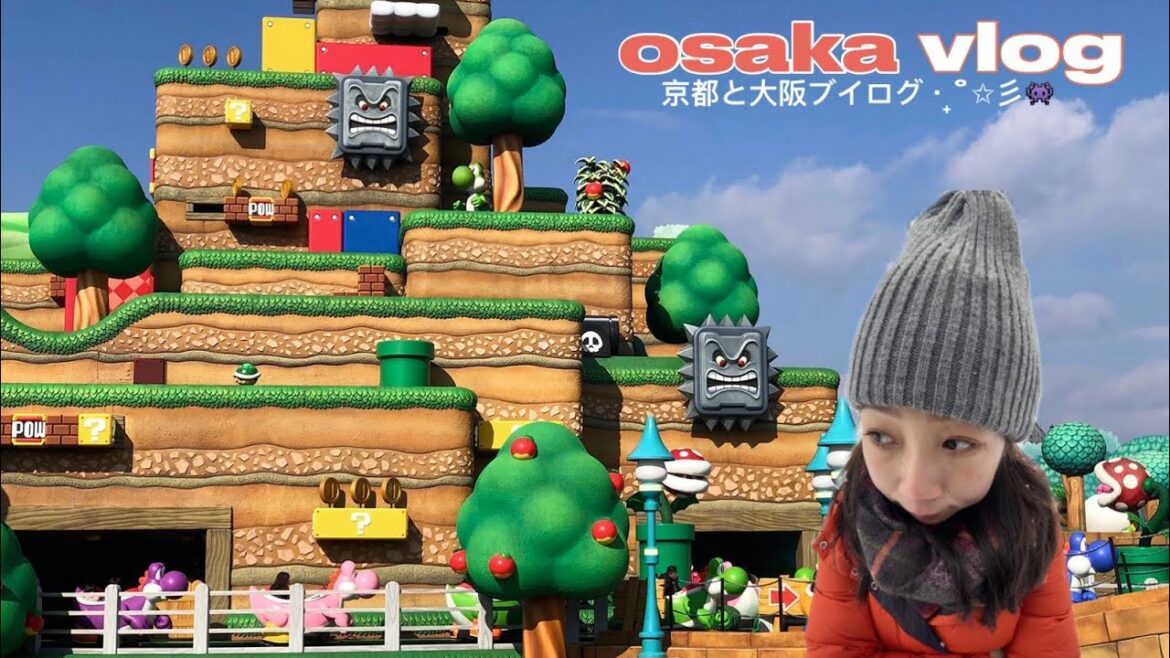 kyoto & osaka vlog ִ✧˖° (finally went to usj & nintendo world!)