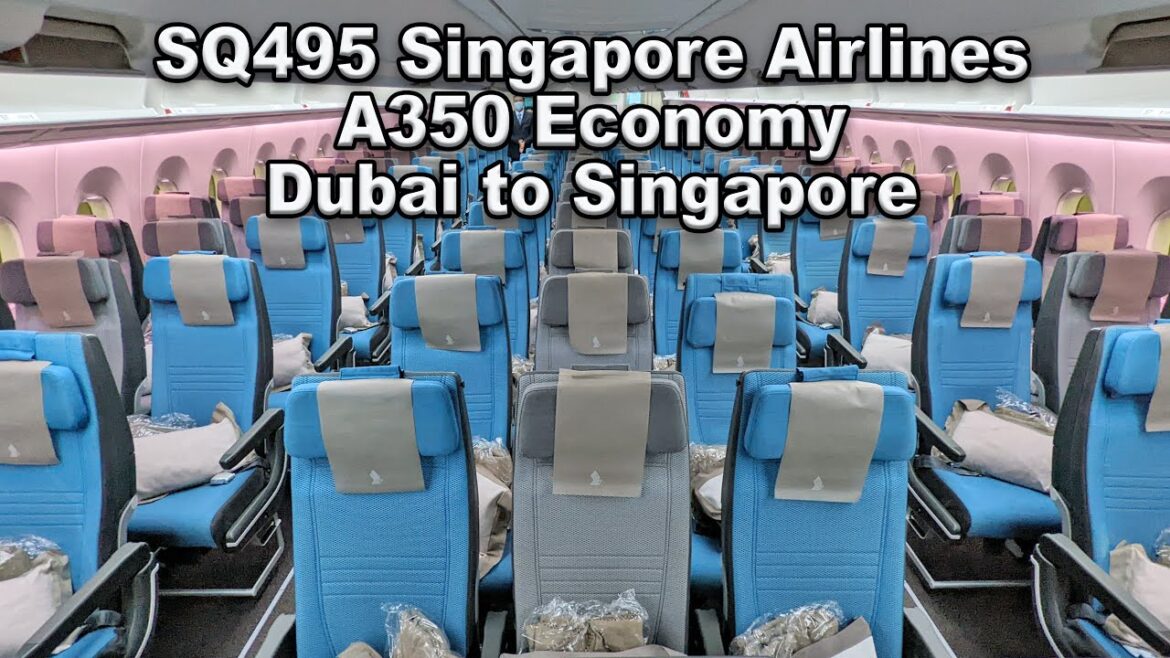 SQ 495 Singapore Airlines A350 Economy Dubai to Singapore