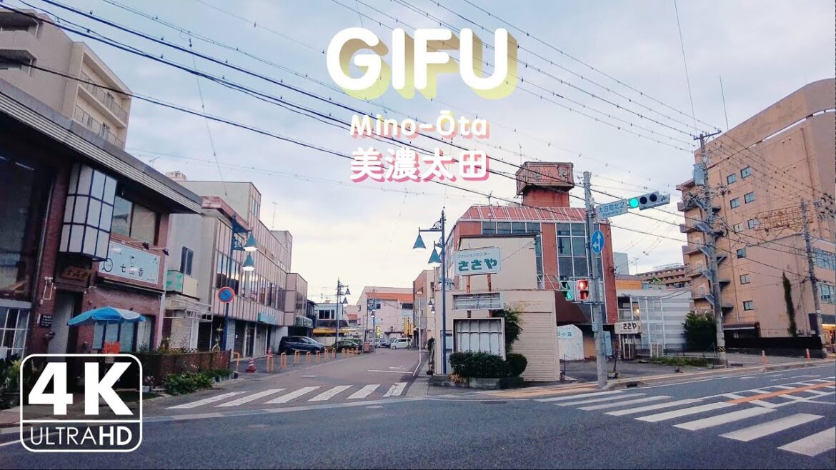 【4K】Mino-Ōta, Gifu（Binaural Sounds / DJI Pocket 2）