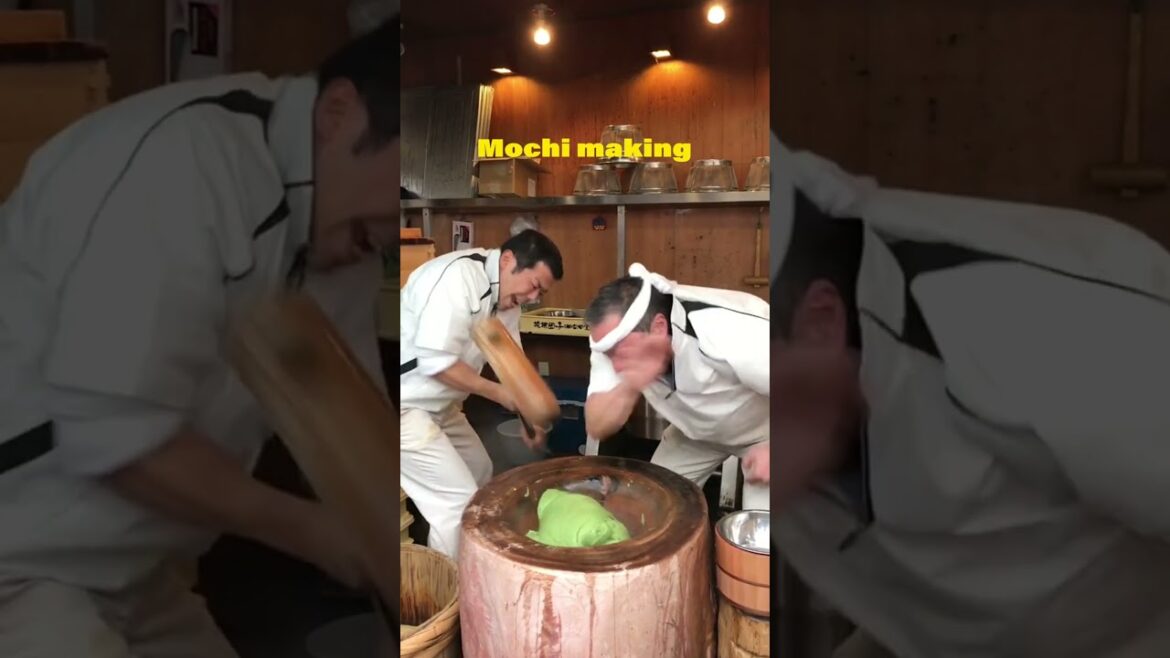 Super Fast Mochi Making #japan #mochi #cooking #foodart #foodie #streetfood #foodlover #mochimaking