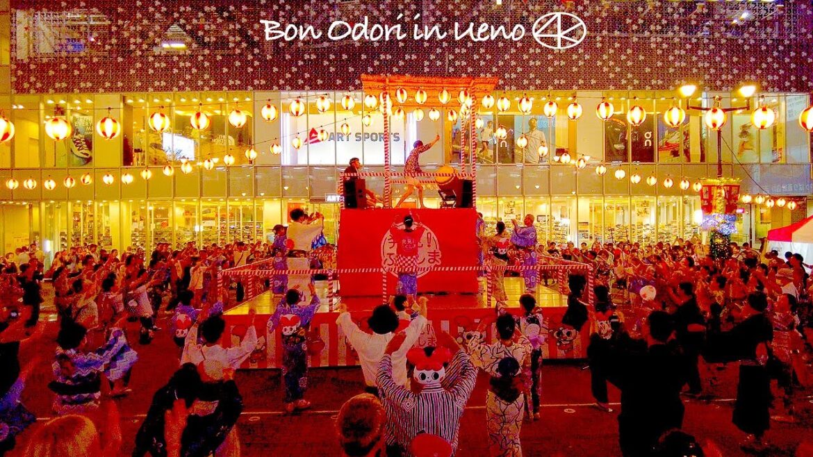 4K【上野の盆踊り】下町上野ふるさと盆踊り大会 2023 東京 Japan