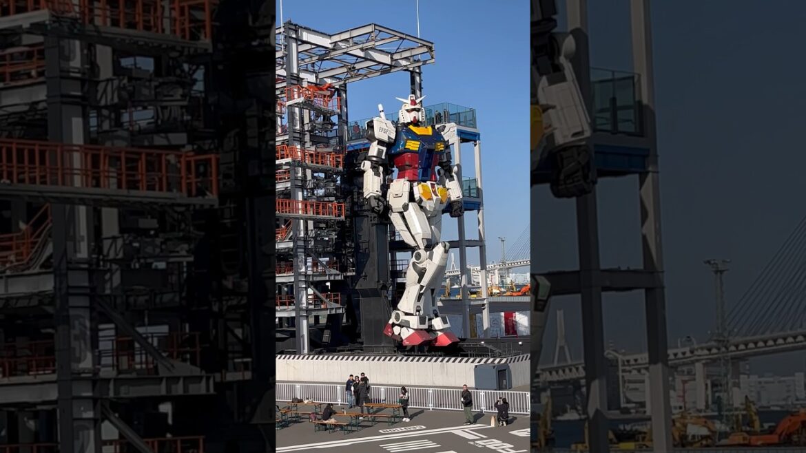 Watch this Gundam move at Yokohama Gundam factory 🇯🇵