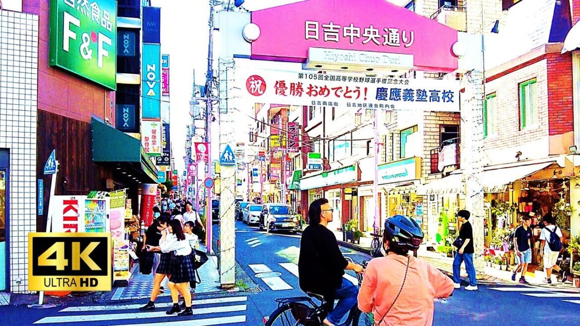 【4K🇯🇵】Walking around Hiyoshi Station, where Keio Senior High School won the Koshien championship 【4K🇯🇵】Walking around Hiyoshi Station, where Keio Senior High School won the Koshien championship