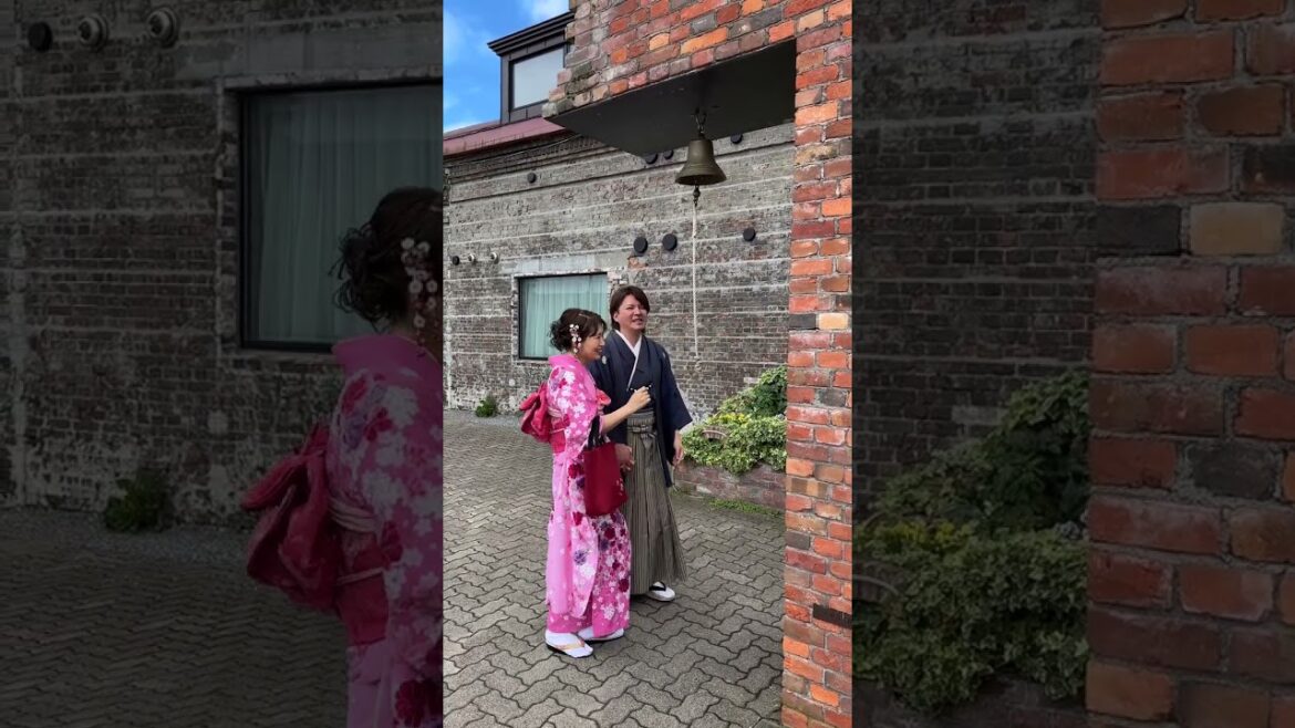 函館　新婚旅行の特別な一日：函館モダン衣裳館の着物体験＆フォト #shorts