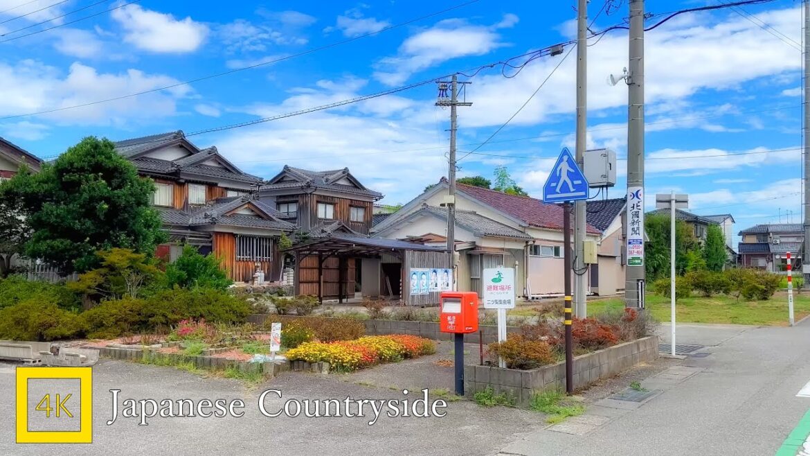 【4K  Japan】Walk in Futatsunashi-machi｜Ishikawa Prefecture