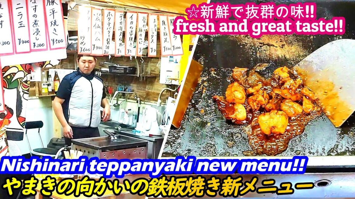 【やまきの向かいの鉄板焼きの新メニューが凄かった!!】鉄板焼き 心壱岐 grilled meat  horumonyaki japanese street food yakiniku 焼肉 せんべろ