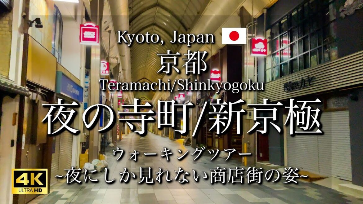 [京都|Kyoto] 夜の"寺町京極/新京極商店街"を散策｜静かなアーケード街｜"Teramachi/Shinkyogoku Shopping Street" at Night(Vlog)[4K]