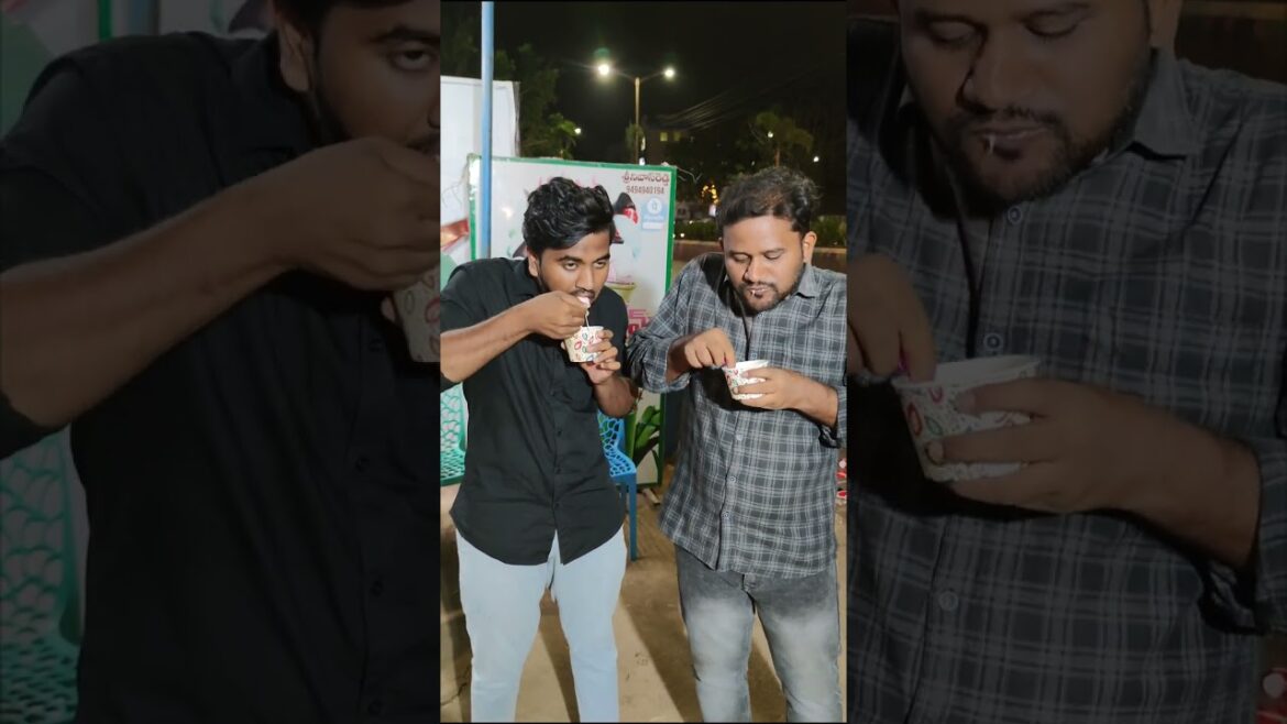 Malai Kaja Icecream Eating Challenge | Kavali Rupai middi Centre | 50 rupees Street Food #shorts
