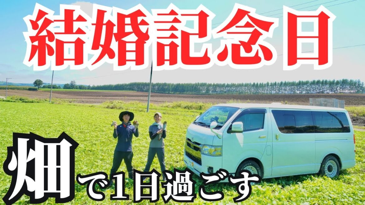 北海道の畑で農業体験。結婚５年目旅する夫婦のリアルな1日。【日本一周】