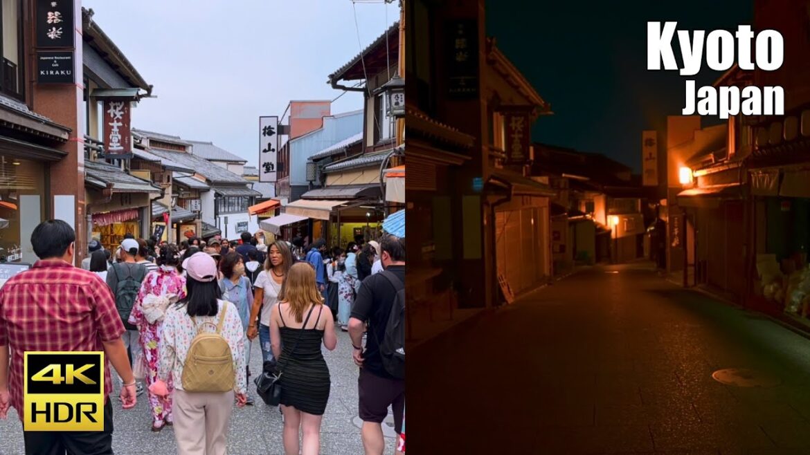 Walk Around Kyoto During the Day VS the Night - Japan 2023 [4K HDR]