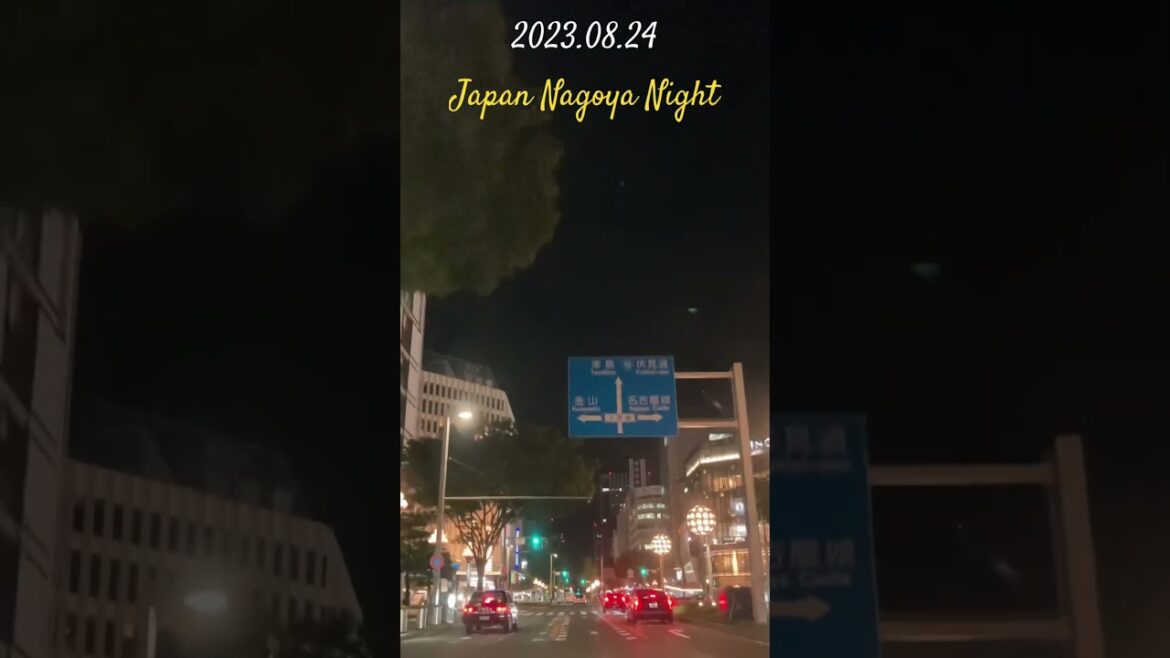 summer in Japan Nagoya Night!! part01 #shorts #drive #4k
