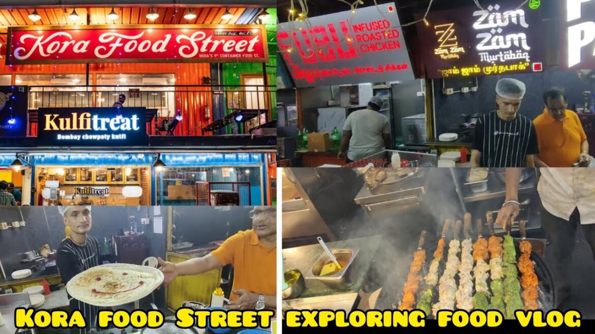 Kora Food Street Anna Nagar exploring food vlog l Tandoori Japan chicken murtabaq l Shawarma plater Kora Food Street Anna Nagar exploring food vlog l Tandoori Japan chicken murtabaq l Shawarma plater