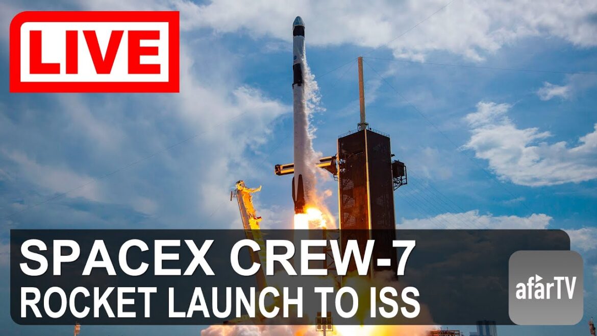 🌎 LIVE: SpaceX/Crew-7 Mission - Falcon 9 Rocket Launch to the International Space Station