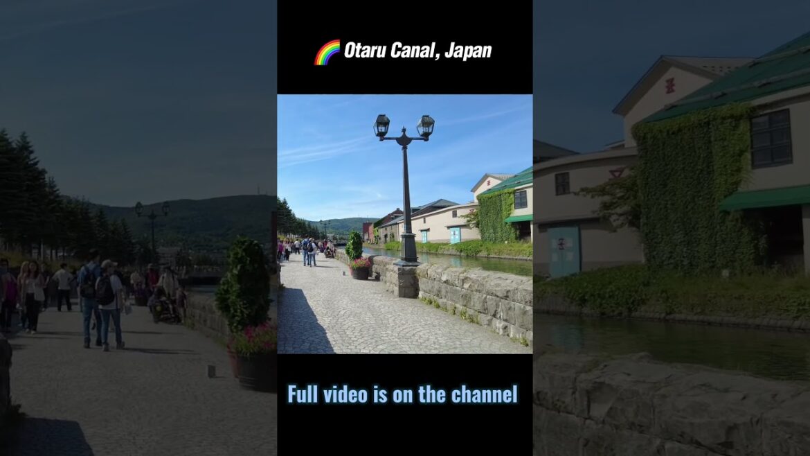 Walk along Otaru Canal, Hokkaido, Japan #shorts