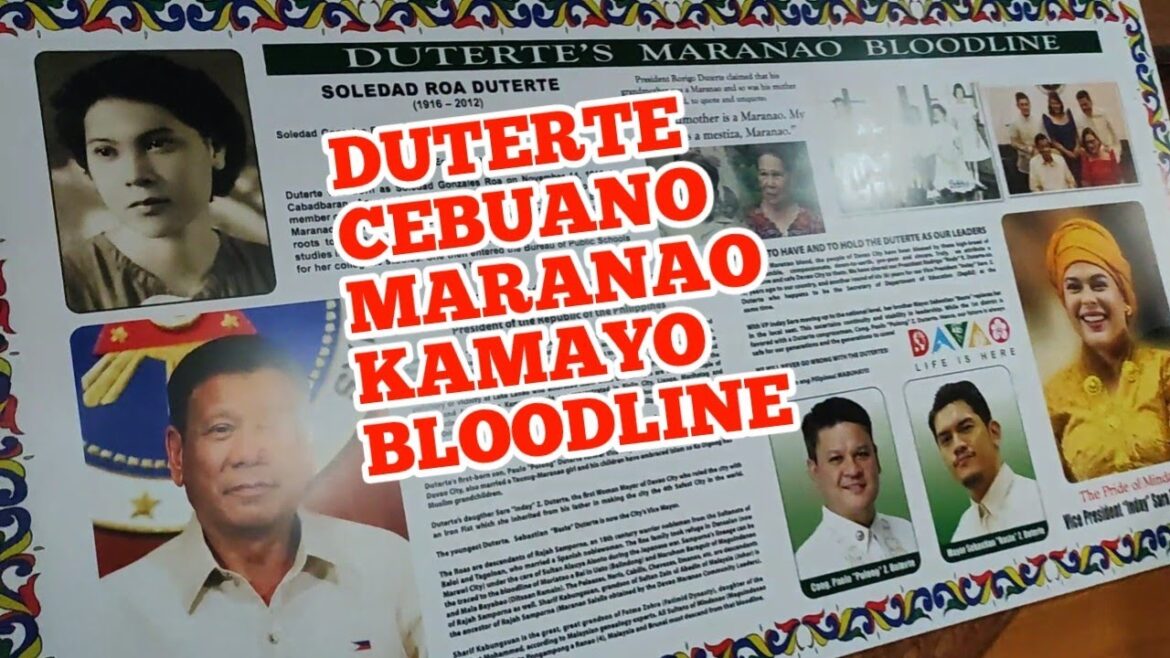 RODRIGO ROA DUTERTE IS THE FIRST MINDANAOAN, CEBUANO, MARANAO-KAMAYO INDIGENOUS PRESIDENT OF THE PH