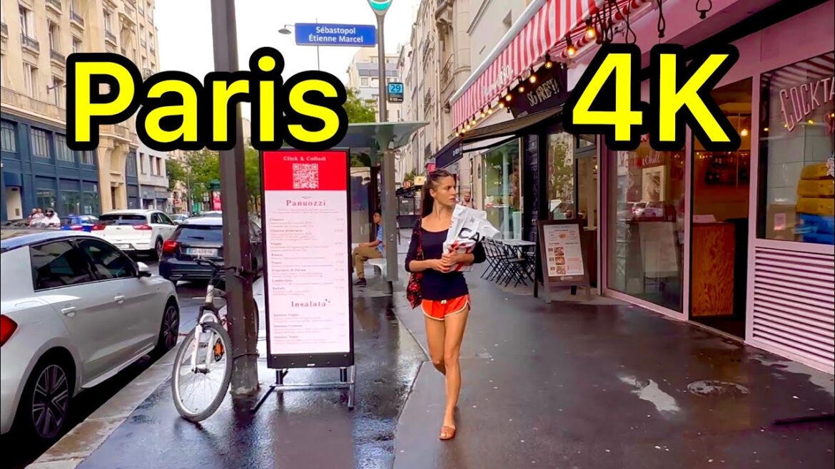 Paris France walking tour [4K HDR] 4K 📷Walking tour, a calm atmosphere🌿