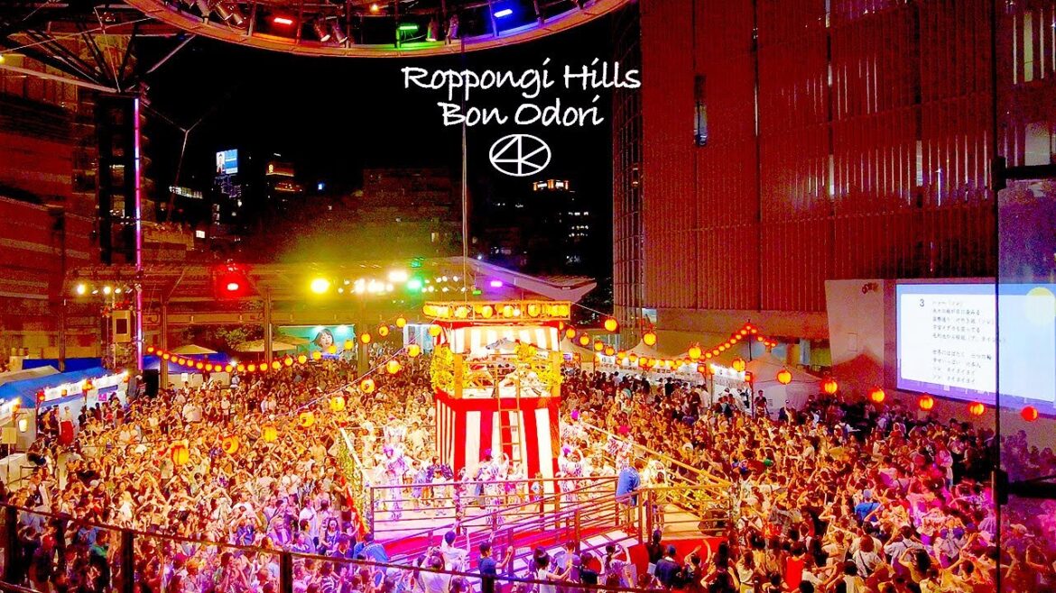 4K【六本木ヒルズの盆踊り】六本木ヒルズアリーナ 2023 東京 Japan