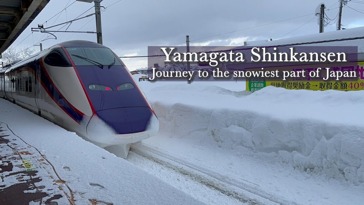 Japanese train travel- Journey to the snowiest part of Japan | Yamagata Shinkansen