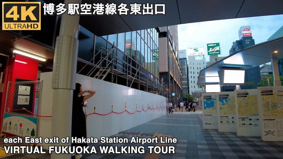 博多駅地下鉄空港線各東出口を歩く4k virtual Fukuoka walking through each east exit of Hakata Sta. Subway Airport Line 博多駅地下鉄空港線各東出口を歩く4k virtual Fukuoka walking through each east exit of Hakata Sta. Subway Airport Line