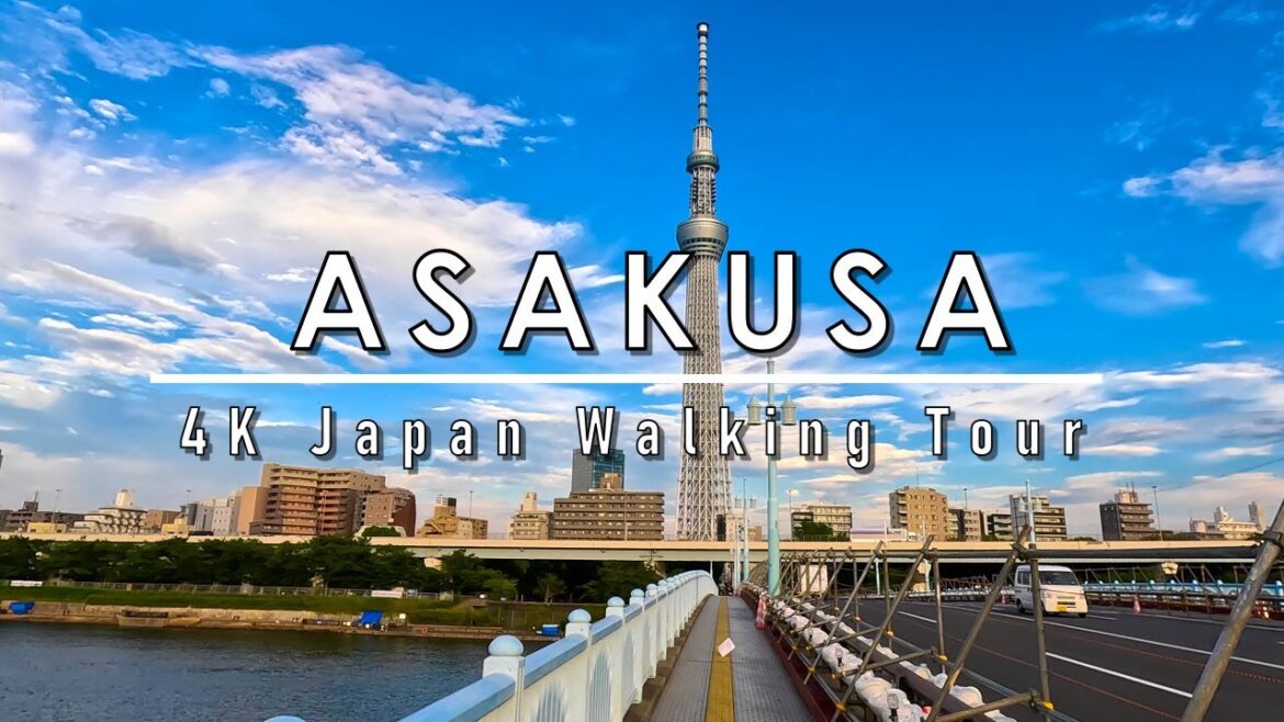 Asakusa  Japan Walking Tour in summer 4k