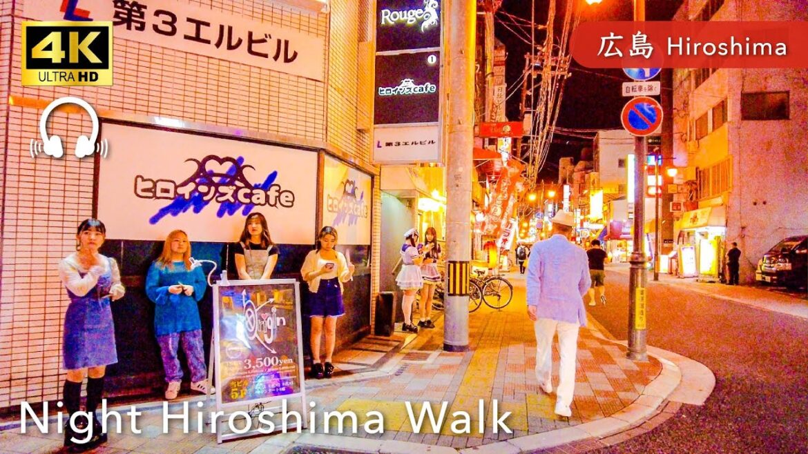 【Hiroshima💖】Walk Japan – Night walk in Hiroshima in Nagarekawa ASMR 【4K】 【Hiroshima💖】Walk Japan - Night walk in Hiroshima in Nagarekawa ASMR 【4K】