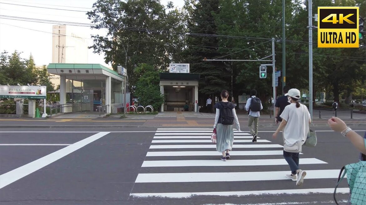 【4K】豊平川 河川敷 ⇒ 中島公園付近 散歩 2023 | 日本 北海道 札幌 中央区【Binaural ASMR】