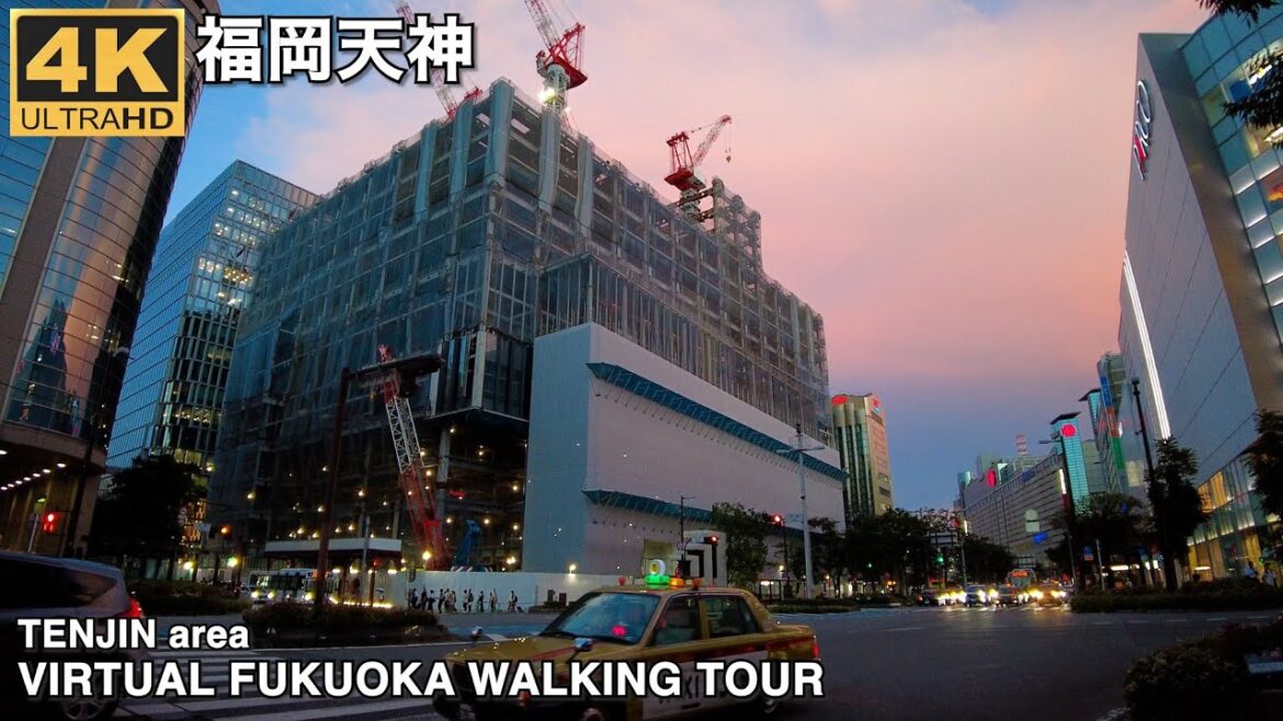 福岡天神を歩くvirtual Fukuoka japan walking tour Tenjin 4k60p