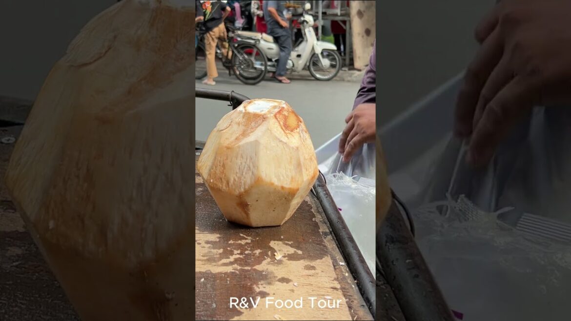 Best way to peel coconut #shorts #streetfood #coconut #viral #asmr