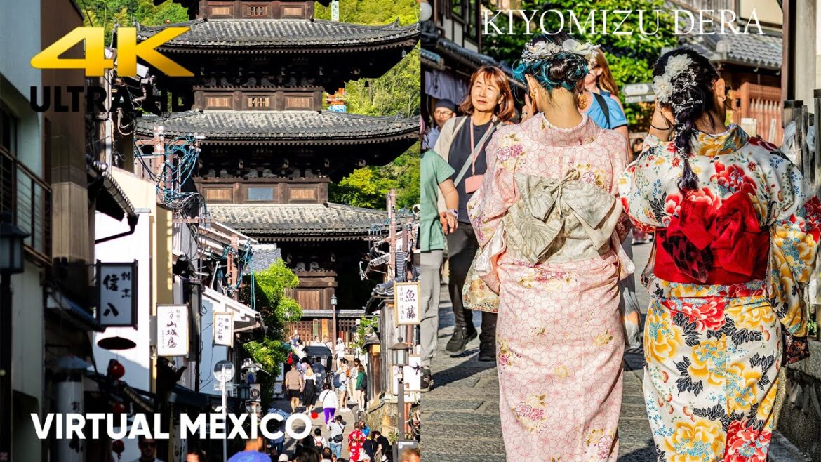 🔴 [4K] KIYOMIZU-DERA TEMPLE HOKAN-JI IN KYOTO - JAPAN WALKING KYOTO ASMR BINAURAL