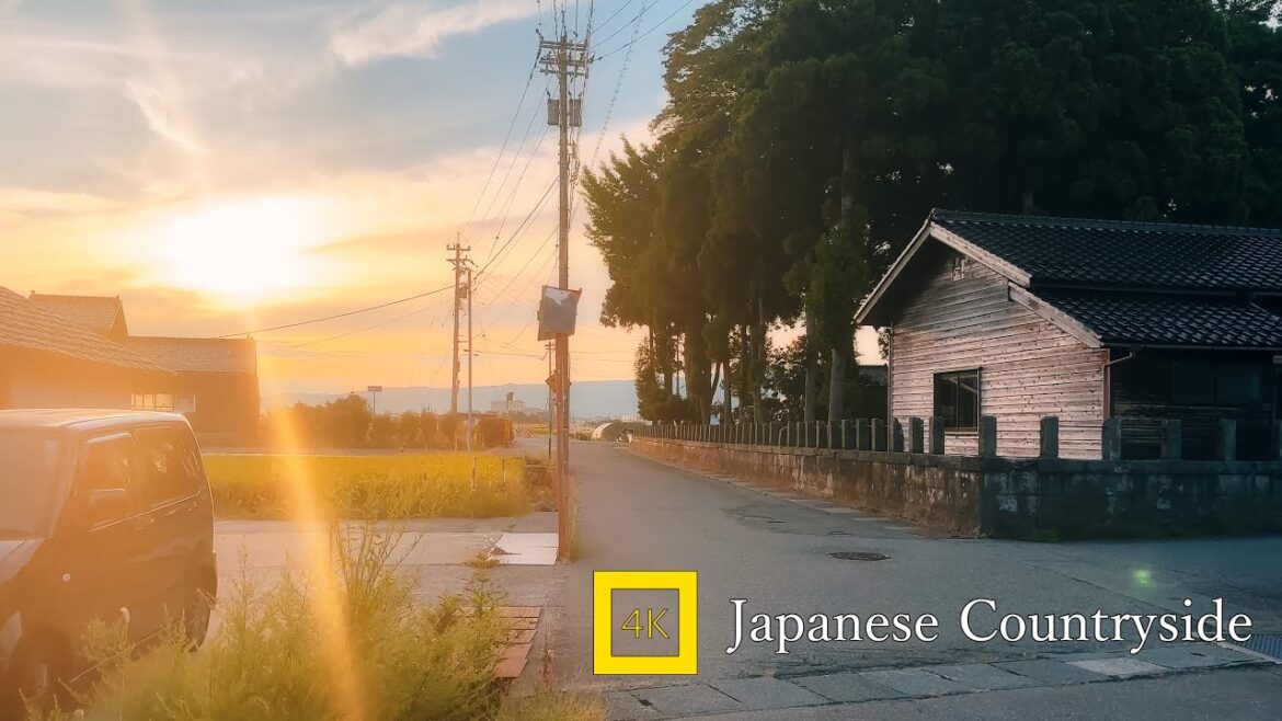 【4K  Japan】Sunrise Walk in Kamikashiwano-machi｜Ishikawa Prefecture